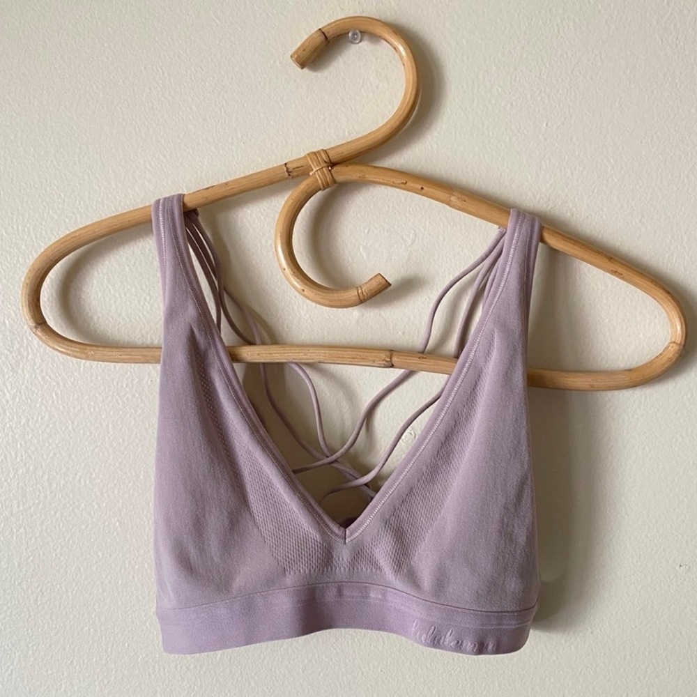Lululemon Purple Lavender Strappy Racerback Sports Bra